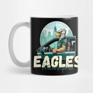 Philadelphia eagles football player graphic design cartoon style beautiful artwork Mug